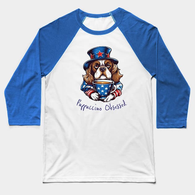 Puppuccino Obsessed Baseball T-Shirt by Mister Graffiti